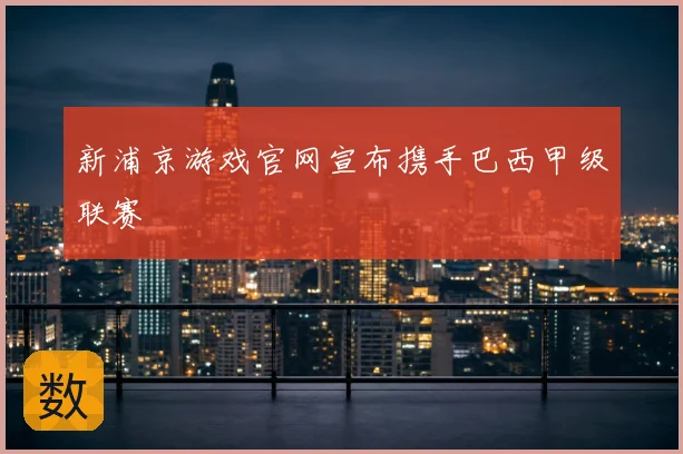 新浦京游戏官网宣布携手巴西甲级联赛