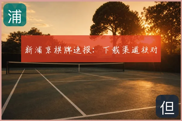 新浦京棋牌速报：下载渠道核对